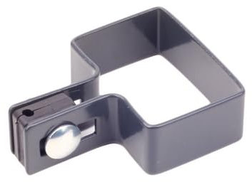 Zaunverbinder Doppelstabmatte Einstabmatte 60x40mm Mittelschelle Zaunschelle Doppelschelle für Zaunpfosten RAL 7016 Doppelstabmattenzaun Befestigung Stabmattenzaun Gittermatten Zubehör (Endschelle)