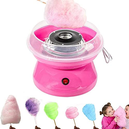 Machine à barbe à papa Machine à bonbons | Pour sucre ou bonbons durs | Appareil à barbe à papa pour anniversaire d'enfant, mini maison DIY pour enfants Machine à barbe à papa 220 V EU,rose