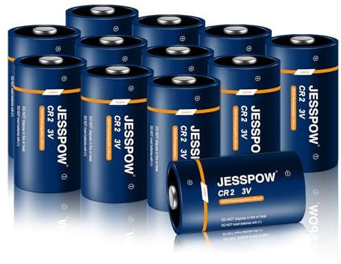 Batteria CR2 - da 12 Pezzi, Batterie CR2 Litio 3V per Telemetri da Golf, Indicatori Laser, Sensori, Rangefinder [Non Ricaricabile]
