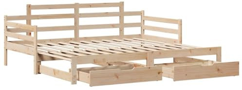 vidaXL Divano Letto Estraibile con Cassetti Senza Materasso 90x190 cm