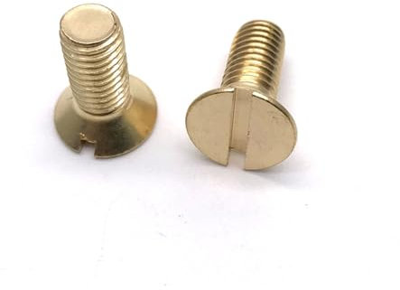 Voirrow 20/50/100/200 pièces M1.6/ M3/ M4/ M5 DIN963 vis à tête fraisée Plate en Laiton(M4X10 50PCS)