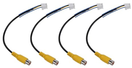 Sarini 4-teiliger 10-poliger Auto-Rückfahrkamera-Kabeladapter – Rückfahrkamera-Großbild-Rückfahrkabelbaum für Auto-Großbildgerät, Kamera, Radio, DVD