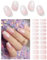 Wahrshei Nagelfolien | Halloween style UV Gel Nagelfolie | Rosa Nagelfolie Selbstklebend | Gel Nail Stickers, Gellack Wraps für Nagel