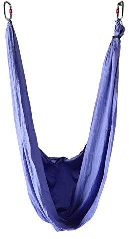 Yoga Hängematte Set, Hängematte mit Tragegurten und Griffen für Yoga Fitness, Aerial Yoga Schaukel Stuhl, Inversion Swing, Tragetasche, Nylon Stoff atmungsaktiv, (Purple)