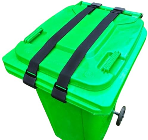 Wheelie Bin Lock, Adjustable Wheelie Bin Lid, Reusable, Universal Wheelie Bin Locks for Animals, Wheelie Bin Lid Lock, Wheelie Bin Locks for