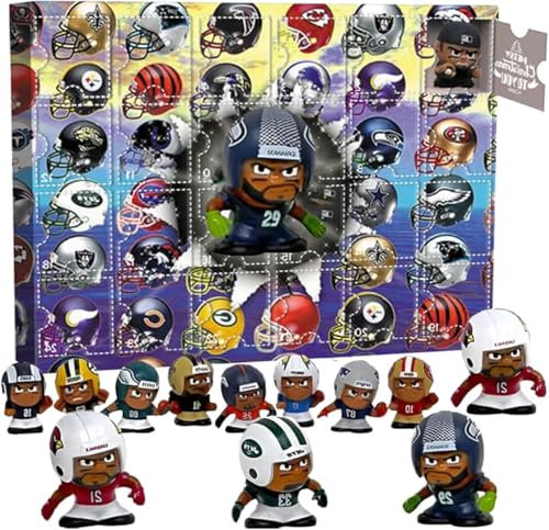 2024 Fußball Adventskalender, 24 Tage Weihnachts Adventskalender Jungen Weihnachts Geschenke Fußball Set, Weihnachts-Countdown-Kalender enthält 24 Fußball-Accessoires, Geschenke für Fans (B)