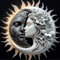 AIRDEA Sonne und Mond Diamond Painting Erwachsene, DIY 5D Blume Diamant Painting Bilder, Bastelset Erwachsene Frauen als Haus Wanddeko 30x30 cm