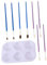 GRADENEVE 9 Pcs Paint Brush Tool Paint Palette Model Paint Kits Models Spraying Tool Paint Trays Puzzle Trays Building Model Coloring Tools Models Coloring Tools Building Model DIY Plastic