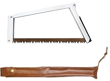 RiToEasysports Folding Bow Saw,Rectangular Camp Saw Folding Hand for Backpacking Hiking Camping Pruning and Bushcraft (Silver)