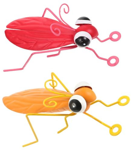 Abaodam 2piezas Adornos De Hierro Decorativos De Insectos Imitación para Jardín Estatuas De para Exterior Decoración De Paisajes Patio y Jardín