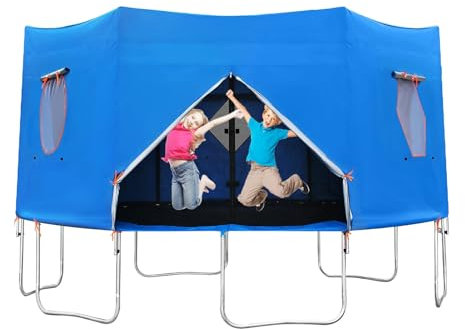 Schutzhülle für Trampolin | Schutzplane 180 cm – belüftete wasserdichte Abdeckplane gegen Regen, für Sprünge jede Jahreszeit
