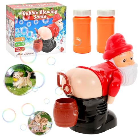 Bubble Machine Toys for 3+ Year Old Kids Boys, Electric Bubble Maker with Music Lights Colorful Bubbles with 2 Bubble Solution for Outdoor Indoor Garden Wedding Party Family Gatherings Birthday Easter