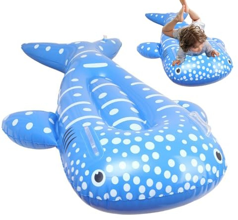 Aufblasbares Surfbrett, für Kinder drauf, schwimmendes Wasser Spielzeug mit und Walmatte für Erwachsene und Kinder, passend für Flussparty Dekorationen, Poolspiele und