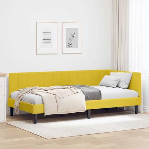 vidaXL Modern Velvet Corner Bed for a Minimalist and Chic Bedroom