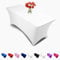 Event Linens 6 ft Stretch Tischdecke – Spandex Tight Fit, rechteckige Tisch Cover-dj, Messen, weiß…