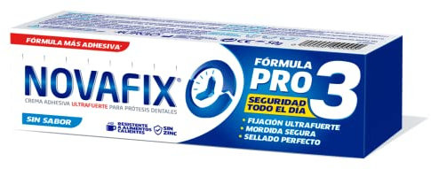 Urgo Novafix - Pro3 Sin Sabor - Fijación ultrafuerte - Crema adhesiva dentaduras postizas - 50 g