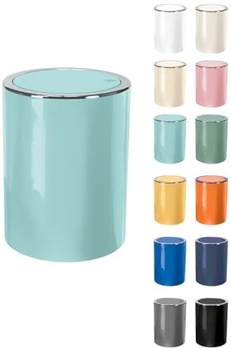 KW Clappe 5Ltr Plastic Swing Bathroom/Kitchen/Small Waste/Office Bin (Sea Green)