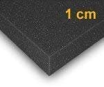 Akustikschaumstoff Glatt, 200x100x1cm, Anthrazit Schwarz