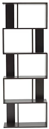 Rebecca Mobili Scaffale da Terra, Libreria Cameretta, Moderna, 5 Mensole, Legno MDF, Colore Wenge, per Studio Ufficio - Misure: 169 x 60 x 24 cm (HxLxP) - Art. RE6030