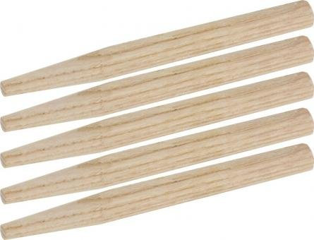 TRIUSO Holz-Gartenrechenzinken für HR1516, 5 Stück - Eschenholz, Ø 13 mm, ca. 13 cm lang