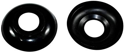 SN-TEC Abdeck Rosetten Rund für Geländer | Rohre | Heizungen usw. Schwarz/Weiß/Grau, Durchmesser wählbar ! (10 Stück) (Aussen 57mm / Innen 20mm, Schwarz)