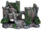 MEIZI Aquarium Deko Groß Aquarium Dekoration Harz Aquarium Zubehör Aqua Ornaments Für Kleine Garnele Fisch Schildkröte (21X15X9CM Castle)