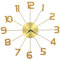 vidaXL Wanduhr Makelloses Design Analog Uhr Dekouhr Küchenuhr Wohnzimmer Bürouhr Designuhr Wohnzimmeruhr Wohnuhr Büro Metall 50cm Golden