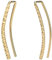 Gold Ear Climber - zierliche gehämmerte Ohr Crawler einfache minimalistische 14k Gold gefüllt Ohr Kletterer(Gold)