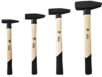 4-Piece Set Engineer's Hammer 100 200 300 800 g Hammer Handle Protection
