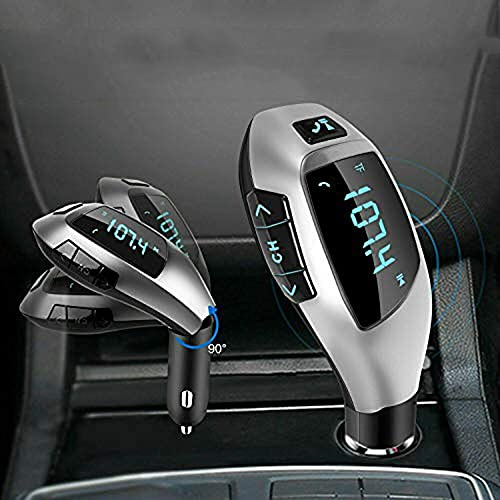 Car Wireless FM Übertragung, RiloerAuto Zigarettenanzünder Wireless Calling FM Radio Sender AUX MP3 USB Port