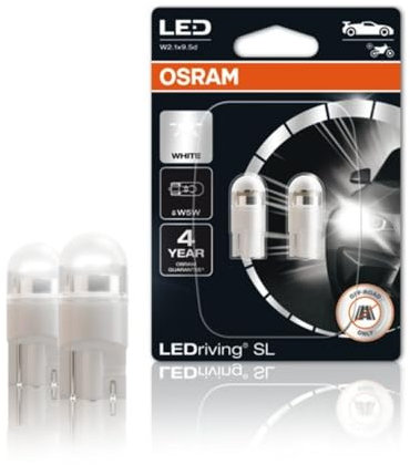 OSRAM LEDriving SL, ≜ W5W, Bianco 6000K, Blister (2 lampade), Retrofit LED, Solo per Uso Offroad