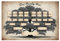 Enkomy Albero genealogico, Fai da Te 5 Generazioni Albero genealogico Grafico Vintage Wall Art Canvas Poster Home Wall Art Decor 20x12cm