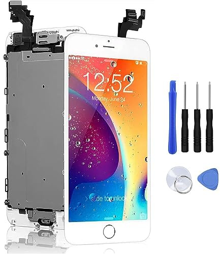 OuiSmart Bloc LCD Tout ASSEMBLÉ VITRE Tactile + ECRAN LCD pour IPHONE 6 Plus Blanc
