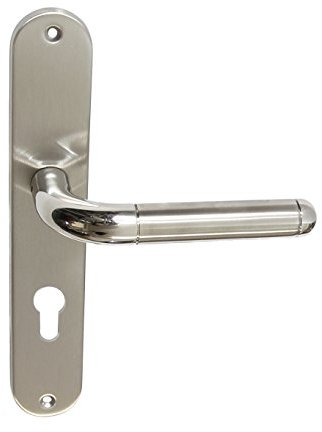 Haeusler-Shop Edelstahl Türbeschlag Star II Langschild PZ Türdrücker