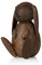 Lucie Kaas Holzfigur in Form eines Hasen, aus geräucherter Eiche hergestellt, Farbe: Natur, Höhe: 9 cm, BU01SOS, Mehrfarbig