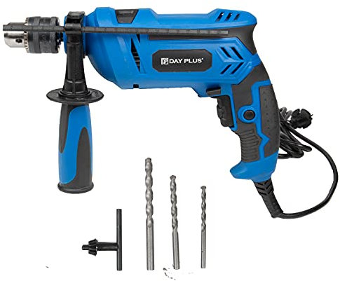 Bohrhammer Bohrmaschine 850W Schlagbohrmaschine 3000 RPM Zwei Modi - Hammer und Bohrer, 13mm Stabileres Bohrfutter, 360° Verstellbarer Zusatzhandgriff, 3 Stück Bohrer Zubehör, 1 Tiefenanschlag