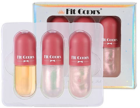 Natürlicher Lip Plumper, Lips Enhancer, Lip Plumping Balm, Tag und Nacht feuchtigkeitsspendende Reparatur Lip Gloss Set für Vollere Hydratisierte Beauty Lips