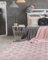 Qiyano Teppich Kurzflor marokkanisches Muster seidiger Glanz dünn weich für Wohnzimmer Schlafzimmer Läufer mit Anti-Rutsch, Farbe: Rosa, Größe: 160 x 230 cm