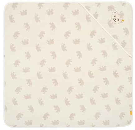 Steiff Unisex Kids Mini Basic Badetuch Mit Kapuze, Cloud Dancer