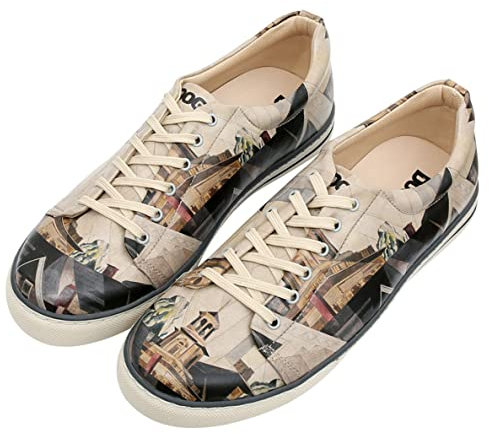 DOGO Damen Men Sneakers Sneaker, Beige, 45 EU