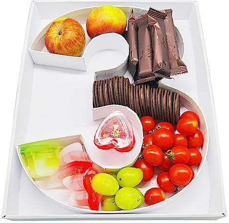 WENPACK 30,5 cm befüllbare Pappschachtel in Zahlenform, transparenter Deckel, für Süßigkeiten, Charcuterie, Weideverpackung, 3 Stück