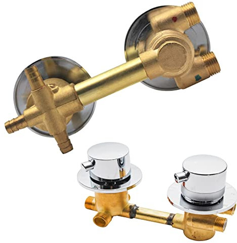 2/3/4/5 Voies Mitigeur Thermostatique Robinets De Douche,Laiton Douche Robinet Cabine With Cartouche Céramique,Mitigeur Cabine De Douche Entraxe 10Cm/12,5Cm/14,5Cm,G Intubation 3-way-14.5cm
