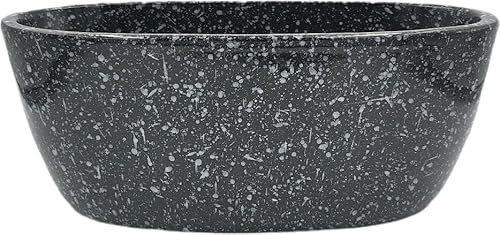 FRANCACOR Jardinera Cementerio ESMALTADA símil MÁRMOL 28 X 15 X 11 CMS (Largo x Ancho x Alto) Ovalada