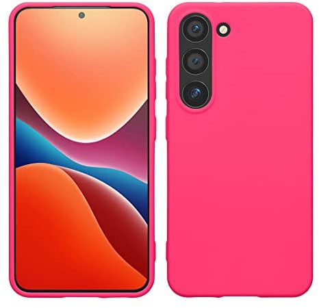 kwmobile Custodia Compatibile con Samsung Galaxy S23 Cover - Back Case per Smartphone in Silicone TPU - Protezione Gommata - rosa shocking