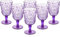 PRISMA - Pack De 6 Copas. 450 ML. COLOR MORADO. Copa de policarbonato, reutilizable, libre de BPA, 450 ml de capacidad