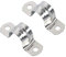 TOP-Vigor 16Pcs 15mm(0.6) Rigid Pipe Strap, 2 Holes Pipe Clips Tube Straps, 201 Stainless Steel U Bracket Pipe Clamps Tension Tube Clip Clamp for Pipe Fixing