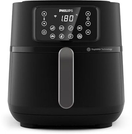 Philips Airfryer 5000 Series XXL, 7.2L (1.4Kg) - 6 portions, 16-in-1 Airfryer, Wifi connected, 90% Less fat with Rapid Air Technology, HomeID app (HD9285/91)