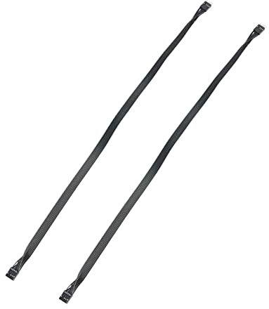 Duendhd 2 StüCk Motherboard HD Audio 9Pin Stecker Buchse VerläNgerung Kabel für PC DIY Schwarz, 50CM