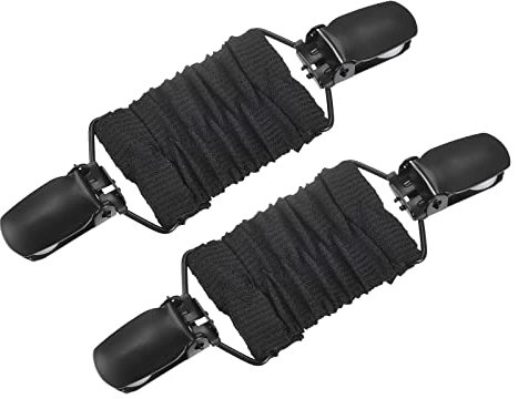 sourcing map 2 Stück Kleid Regeln Clips Pullover Clips Schal Strickjacke Kragen Schal Clip Spanner Kleid Rückengurt für Frauen Schwarz