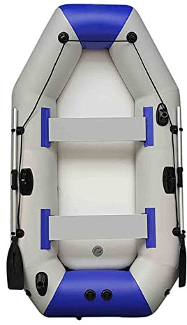 FJAUOQ Schlauchboot für 5 Personen Paddelboot aufblasbar mit 2 SitzbänkenRuderboot PVC mit Luftpumpe Paddel Tasche Reparaturset,280x128cm